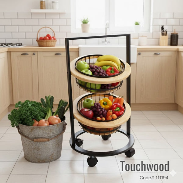 Portable Luxury 2-Tier Basket Stand