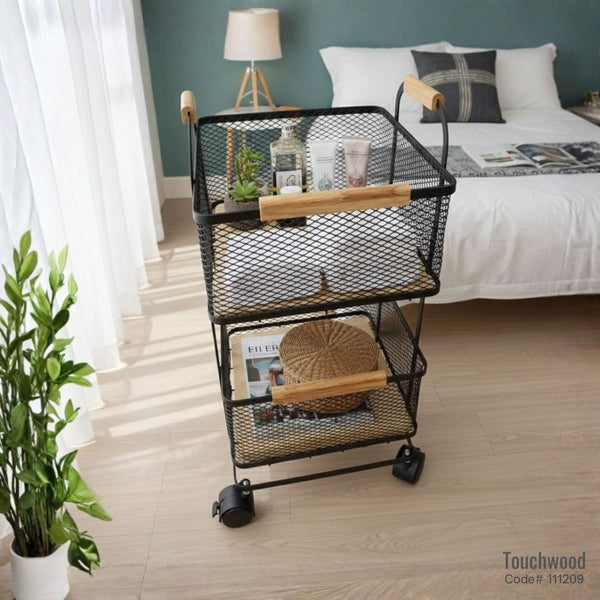 Heavy-Duty-2-Tier Metal Storage Basket