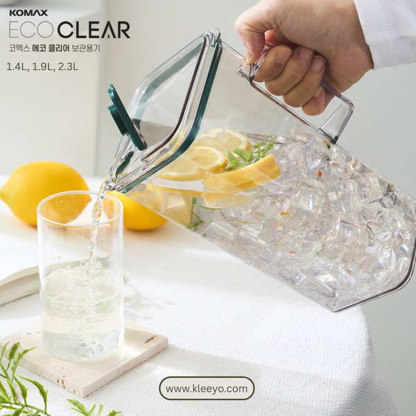 KOMAX KLOKEN Eco Clear Tritan  –  Premium Water Jug  (1.4L / 1.9L / 2.3L)