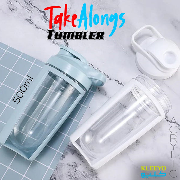 KLEEYO TakeAlong Acrylic Tumbler – Dual-Layer Sports Bottle