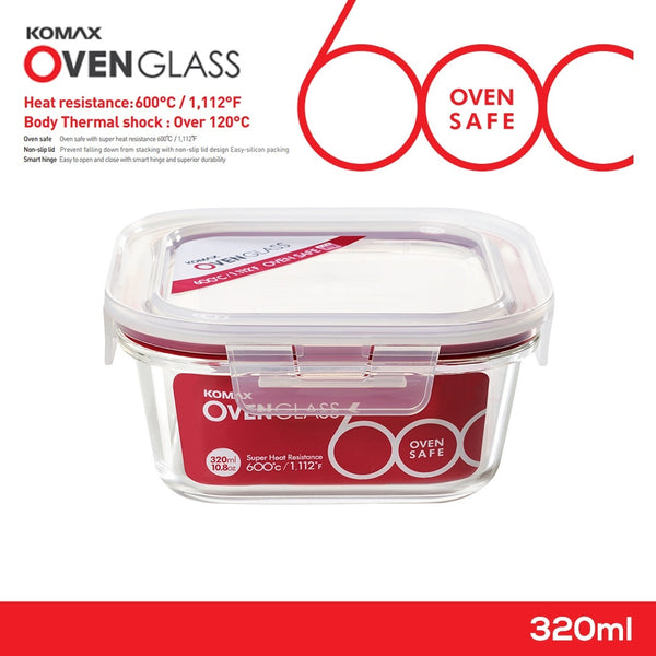 Komax OvenGlass  High Heat-Resistant Borosilicate Glass Food Storage