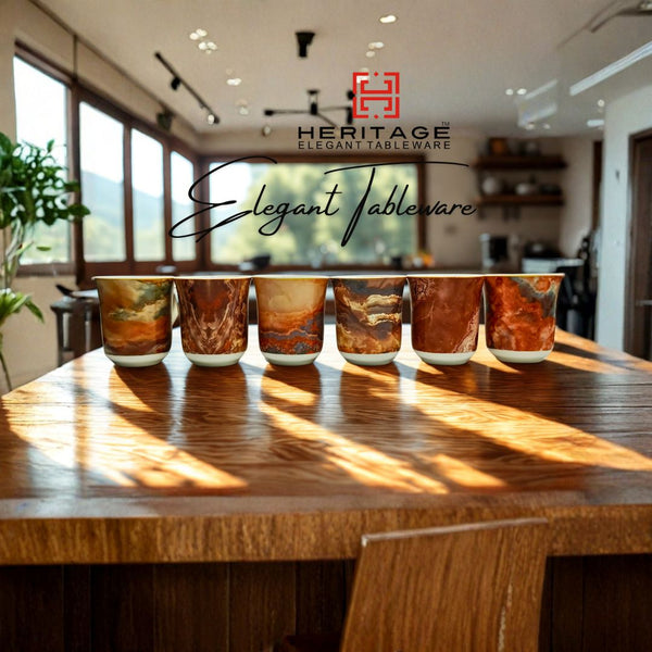 HERITAGE MUG MARBLE 6PC Set