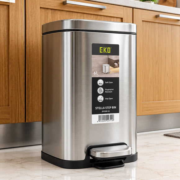 EKO Stella stainless steel pedal dustbin 4L 6L 12L 20L Pakistan