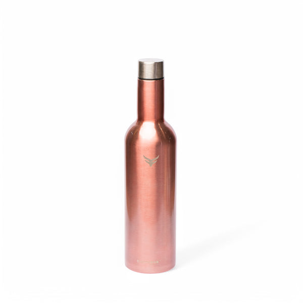 Thermotrek Stainless Steel Insulated Water Bottle with Screw-On Cap - 25.4 oz (750ml), Rose Gold