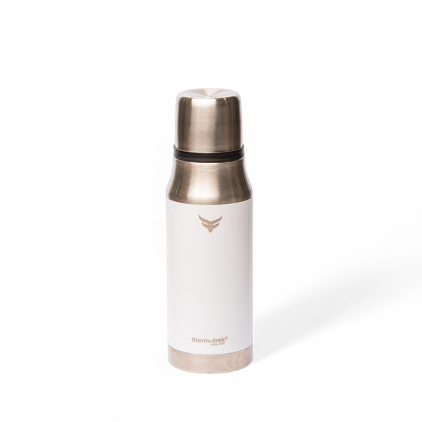 Thermotrek Stainless Steel Insulated Water Bottle with Screw-On Cap - 16.9 oz (500ml), White
