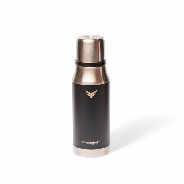 Thermotrek Stainless Steel Insulated Water Bottle with Screw-On Cap - 16.9 oz (500ml), Black
