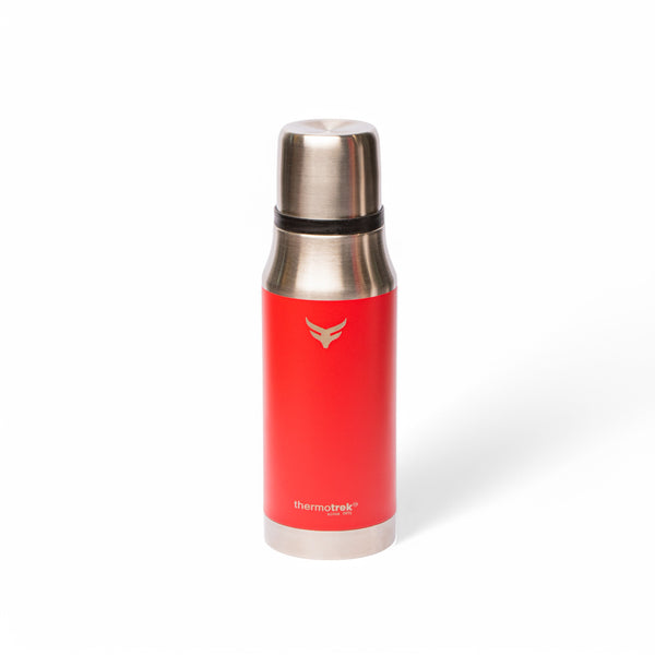 Thermotrek Stainless Steel Insulated Water Bottle with Screw-On Cap - 16.9 oz (500ml), Red