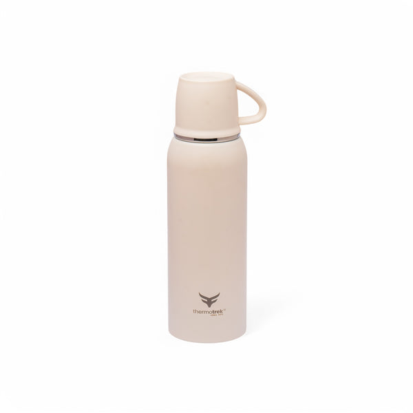 Stainless Steel Insulated Water Bottle with Screw-On Cap - 27 oz (800ml), White