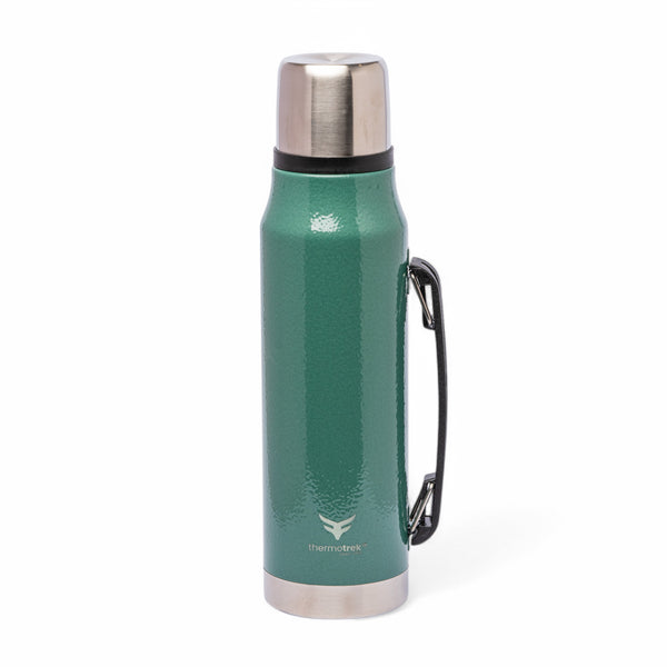 Thermotrek Stainless Steel Insulated Thermos with Handle - 33.8 oz (1000ml), Green