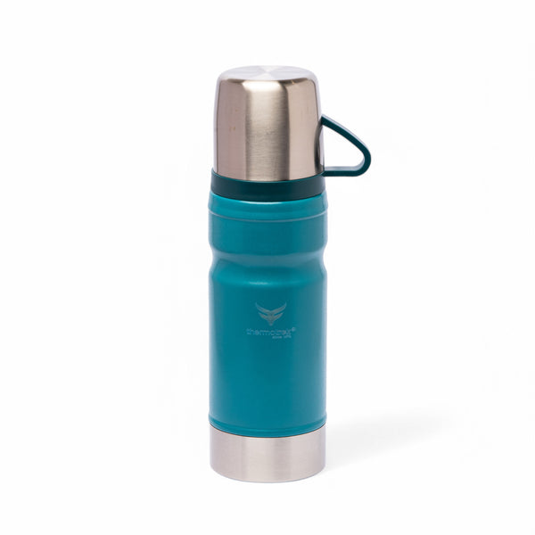 Thermotrek Stainless Steel Insulated Water Bottle with Screw-On Cap - 23 oz (680ml), Teal