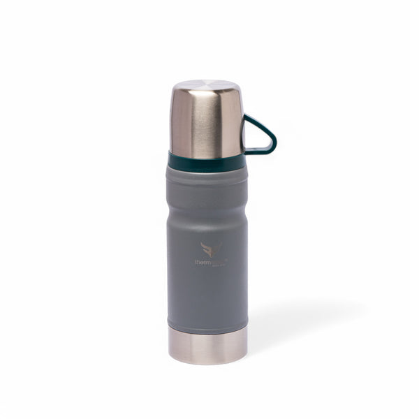 Thermotrek Stainless Steel Insulated Water Bottle with Screw-On Cap - 23 oz (680ml), Grey