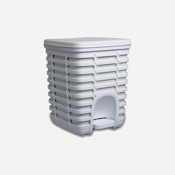 Primanova Palm White Step Bin