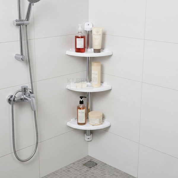 BATH SHELF CORNER SET – 3-Tier Adjustable Shower Storage Rack