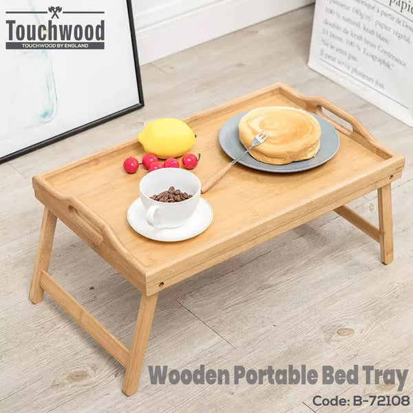 TW WOODEN BED TABLE TRAY