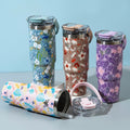 Thermotrek ORCHID Stylish Floral  Print  Vacuum Insulated Tumbler – 900ml With Handle