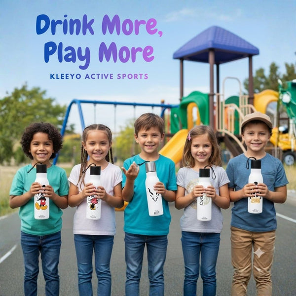 KLEEYO Active Sports Water Bottle 550ml – Fun & Durable Kids Hydration Bottle