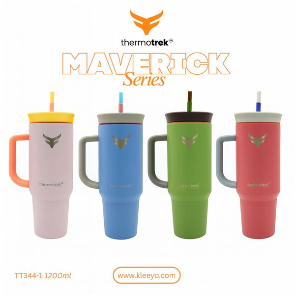 Thermotrek Maverick Series Tumbler – Large-Capacity Insulated Mug With Handle & Straw- 1200ml