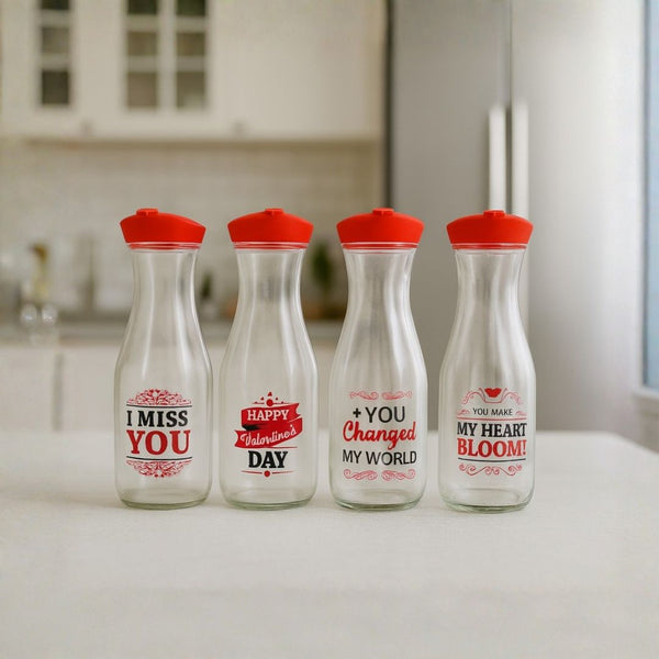 KLEEYO Premium Glass Fridge Bottle – 1 Litre