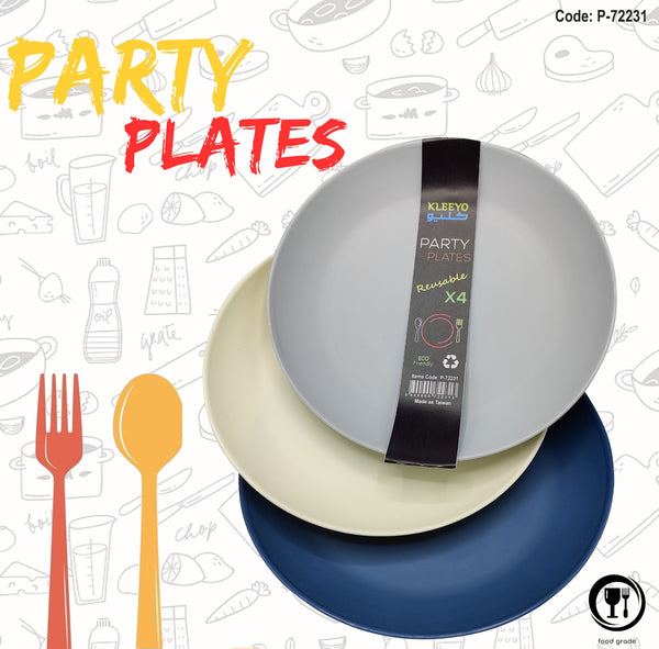 Kleeyo Party Plates 4pc Set