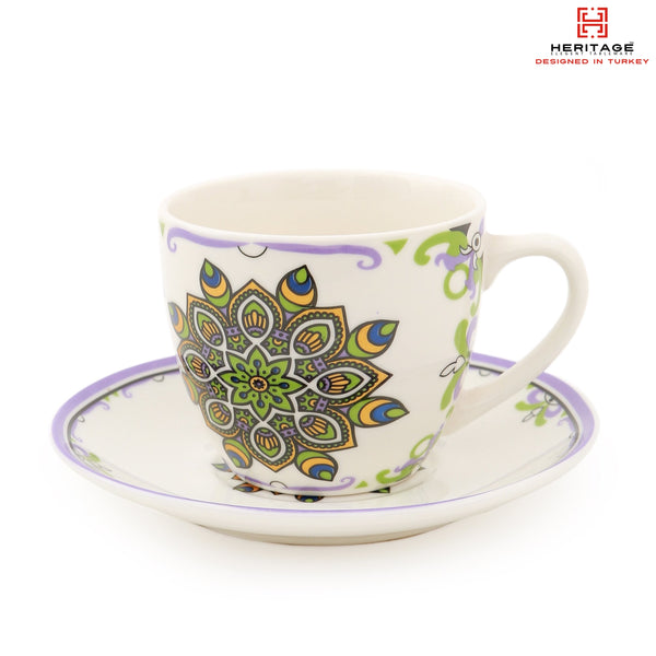 Heritage Delight – Set Of 6 Cups And Saucers