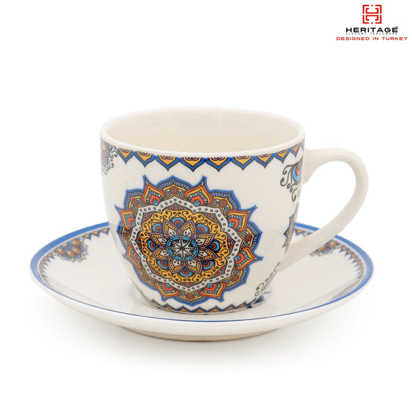 Heritage Cubic – Set Of 6 Cups And Saucers