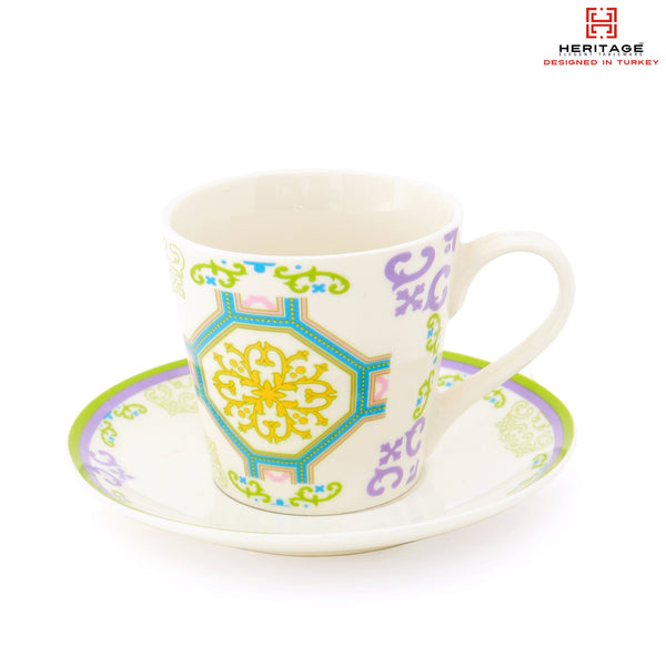 Heritage Bonito – Set Of 6 Cups And Saucers