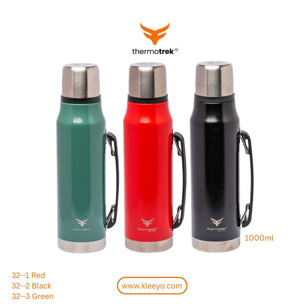 ThermoTrek Stainless Steel Vacuum Insulated Thermos with Handle – 1000ml