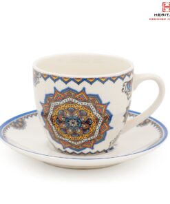 Heritage Cubic - Set Of 6 Cups And Saucers
